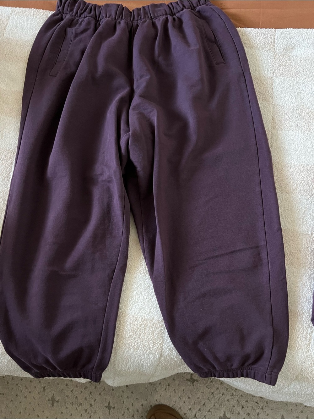 Elastic Waist Casual Pants - Deep Purple